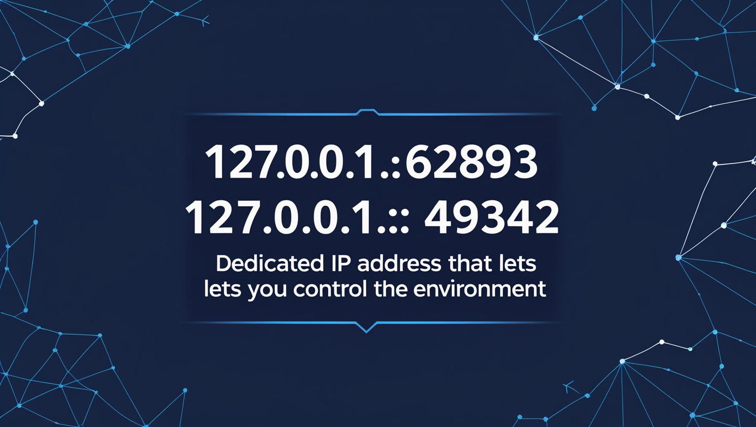 127.0.0.1:62893 and 127.0.0.1:49342: Dedicated IP address that lets you control the environment